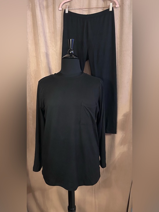 Zenana Outfitters Pants - ZENANA BLACK LONG SLEEVE PANT SET
